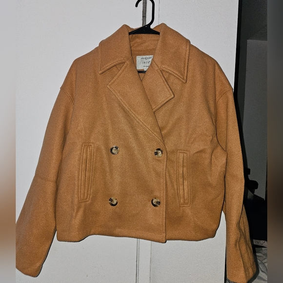 Double-Breasted Tan Peacoat - Picture 1 of 4